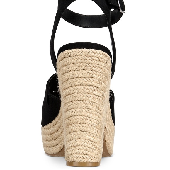 Black Suede Platform Espadrille by Sun + Stone Fey 8 - Picture 4 of 16
